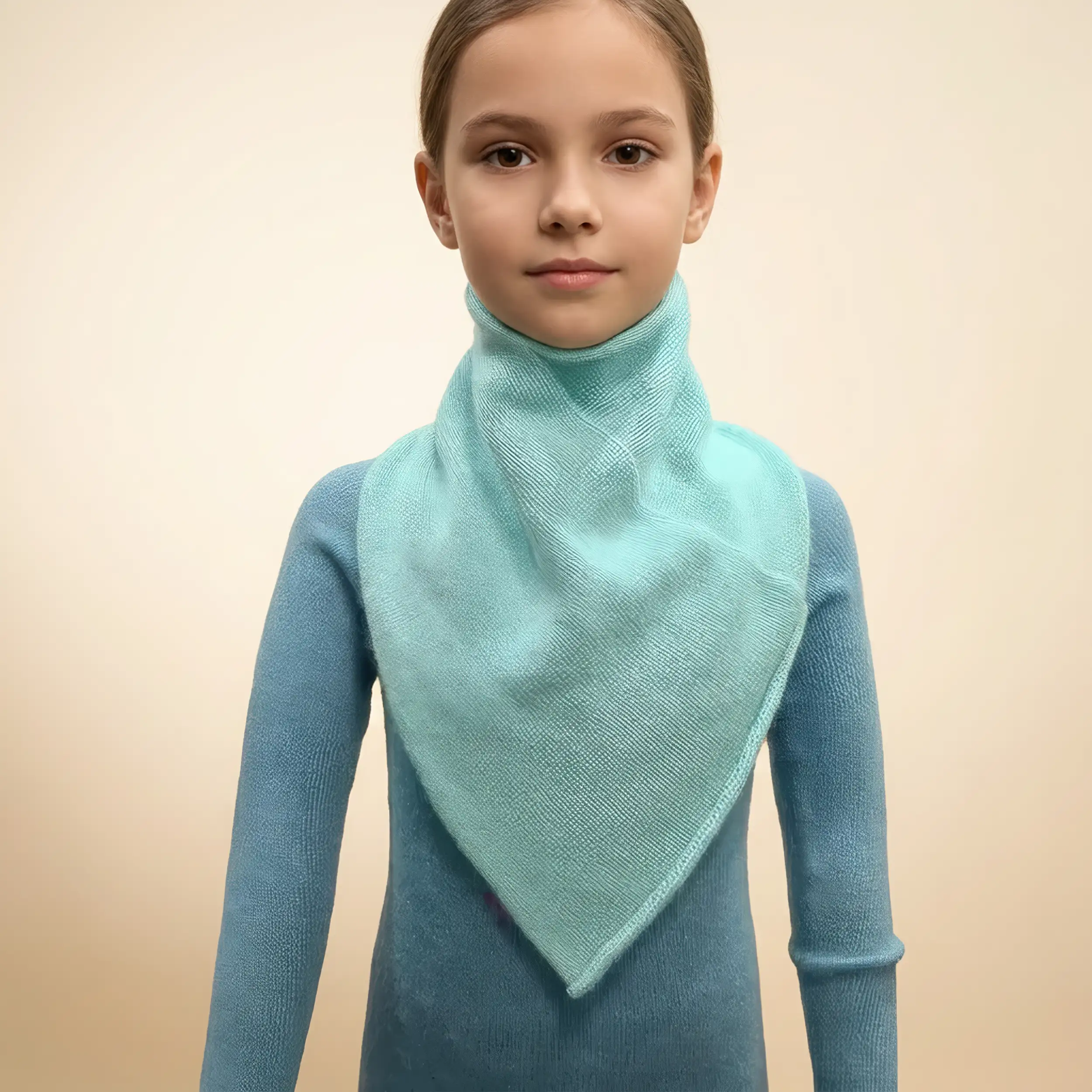 Kuschelweicher Kinder-Bandana-Schal aus 100 % Cashmere
