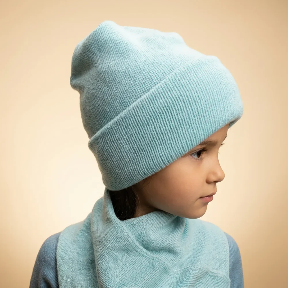 Warme Kinder-Mütze aus Cashmere
