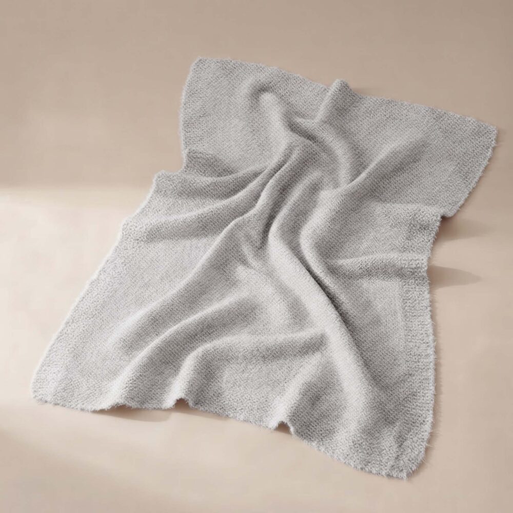 Cashmere Babydecke in Grau oder Rosa